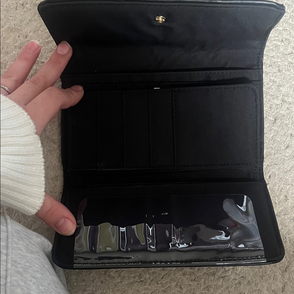 Tommy Hilfiger Black Clutch with Gold Detail - Picture 3 of 4